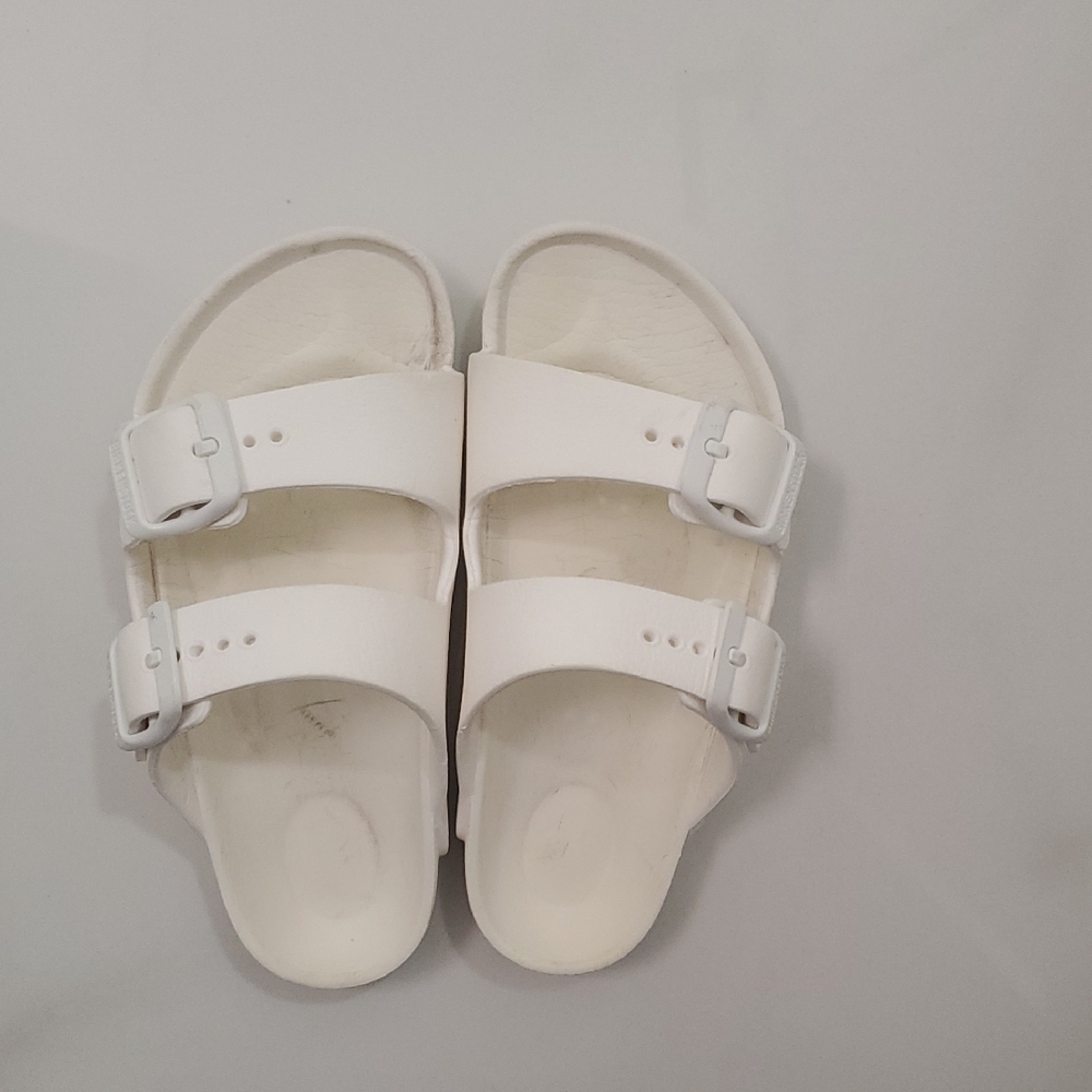 Birkenstock White Adjustable Sandals
